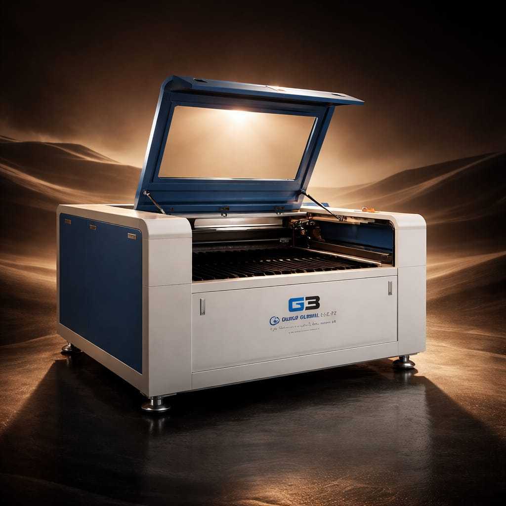 G3 CO₂ laser cutter — open lid
